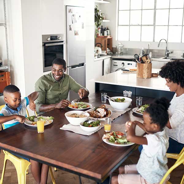 Family having a meal